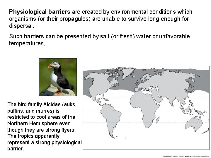 Physiological barriers are created by environmental conditions which organisms (or their propagules) are unable