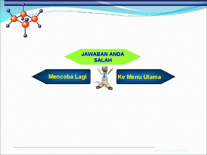 JAWABAN ANDA SALAH Mencoba Lagi IKATAN KIMIA Ke Menu Utama Anim Hadi Susanto 08563559009