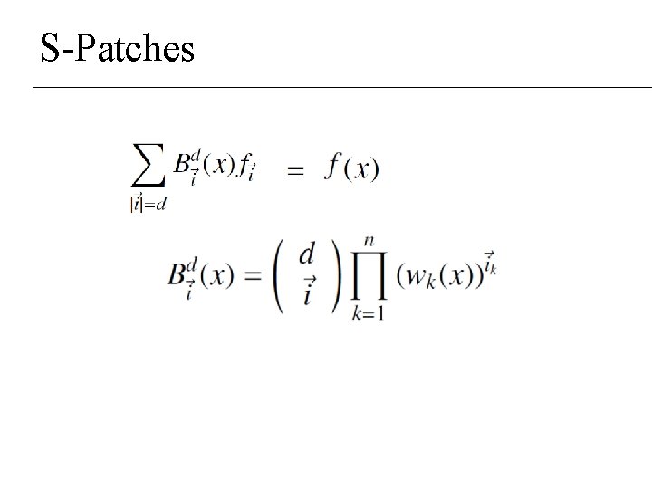 S-Patches S-Patches