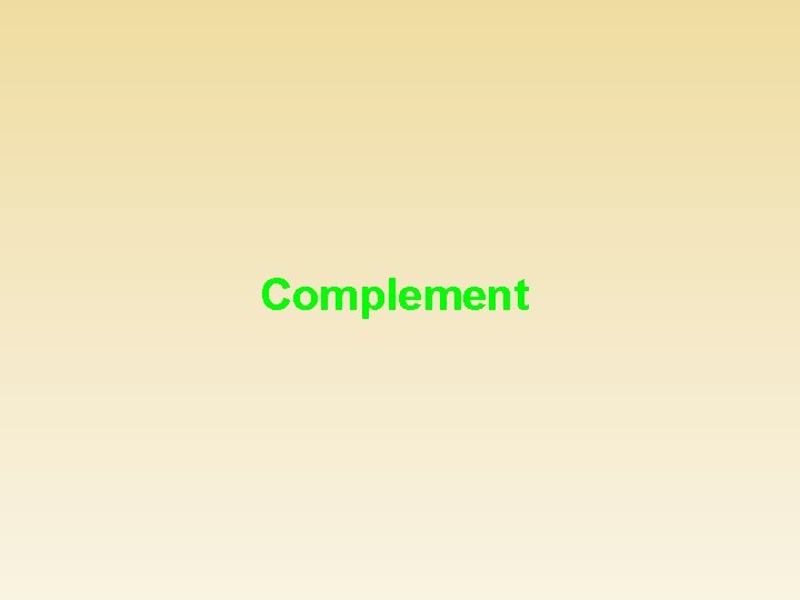 Complement 
