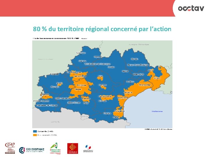80 % du territoire régional concerné par l’action 