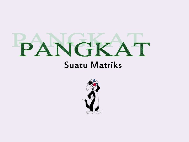 Suatu Matriks 