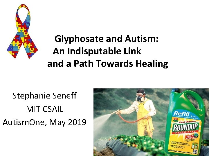 Glyphosate and Autism: An Indisputable Link and a Path Towards Healing Stephanie Seneff MIT