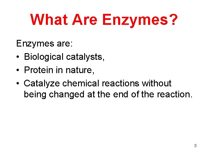 Chapter 5 Enzymes What Are Enzymes Classification of