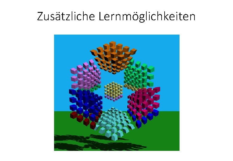 Zusätzliche Lernmöglichkeiten Zusätzliche Lernmöglichkeiten