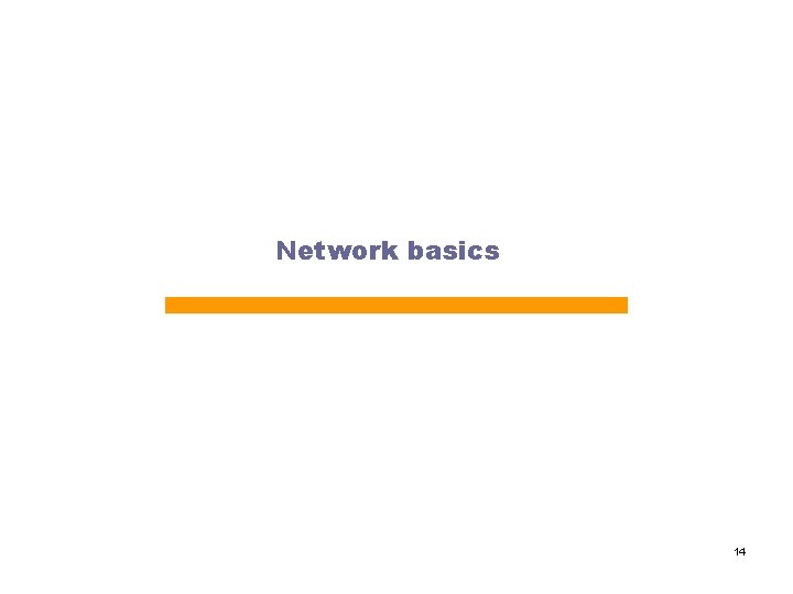 Network basics 14 