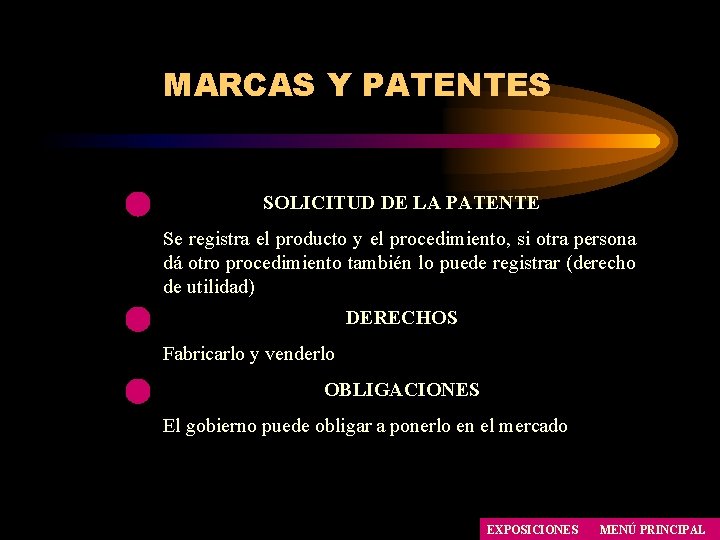 MARCAS Y PATENTES SOLICITUD DE LA PATENTE Se registra el producto y el procedimiento, MARCAS Y PATENTES SOLICITUD DE LA PATENTE Se registra el producto y el procedimiento,