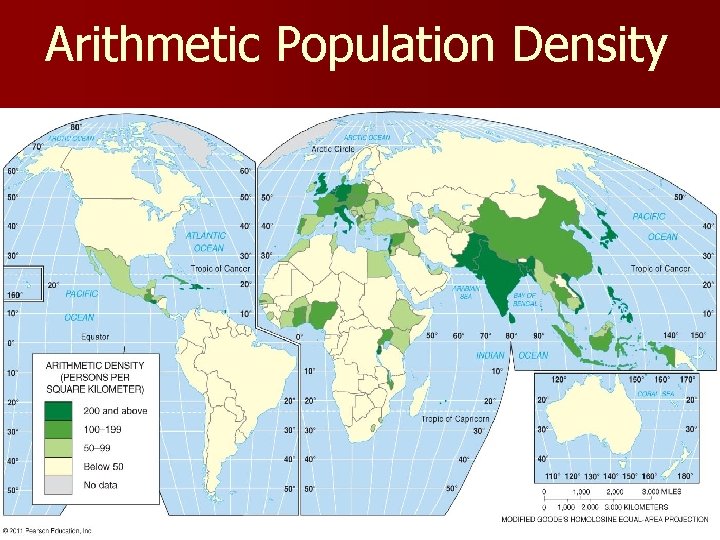 Arithmetic Population Density Fig. 2 -4: Arithmetic population density is the number of people Arithmetic Population Density Fig. 2 -4: Arithmetic population density is the number of people