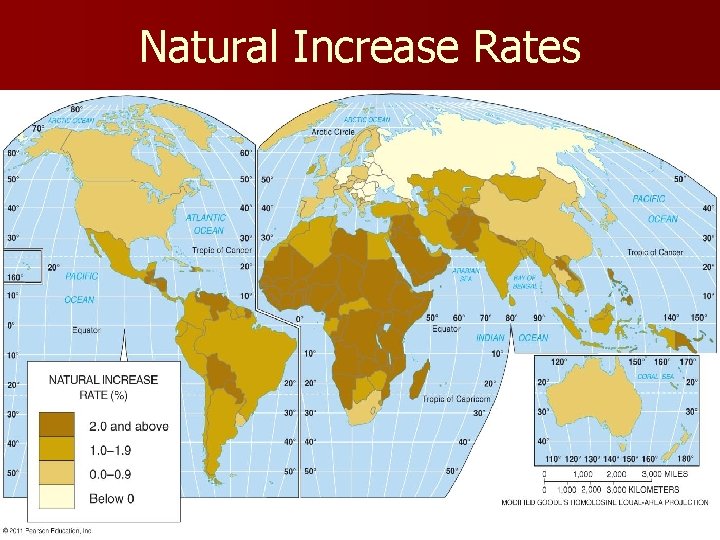 Natural Increase Rates Fig. 2 -7: The natural increase rate (NIR) is the percentage Natural Increase Rates Fig. 2 -7: The natural increase rate (NIR) is the percentage