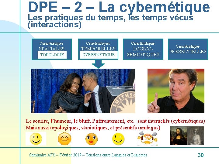 DPE – 2 – La cybernétique Les pratiques du temps, les temps vécus (interactions)