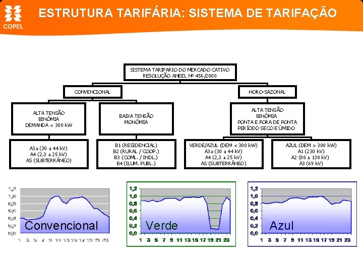 ESTRUTURA TARIFÁRIA: SISTEMA DE TARIFAÇÃO SISTEMA TARIFARIO DO MERCADO CATIVO RESOLUÇÃO ANEEL Nº 456/2000