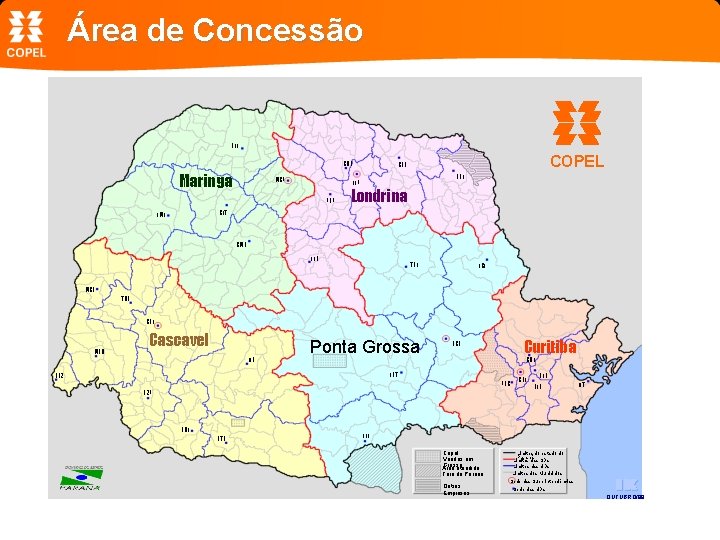 Área de Concessão PVI CBE Maringa MGA COPEL CPO SPL LNA APA Londrina CIT