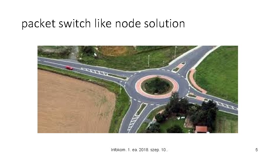 packet switch like node solution Infokom. 1. ea. 2018. szep. 10. . 5 