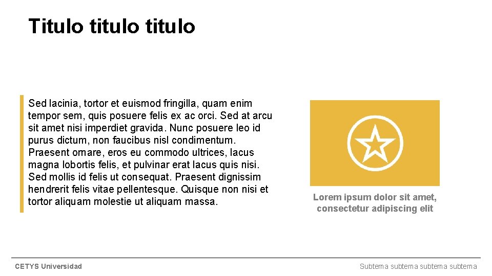 Titulo titulo Sed lacinia, tortor et euismod fringilla, quam enim tempor sem, quis posuere