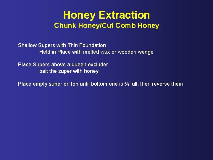 Honey Extraction Chunk Honey/Cut Comb Honey Shallow Supers with Thin Foundation Held in Place