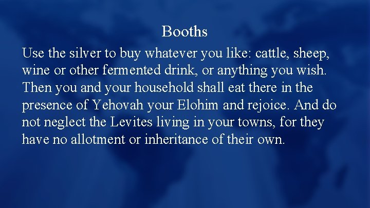 Booths Use the silver to buy whatever you like: cattle, sheep, wine or other