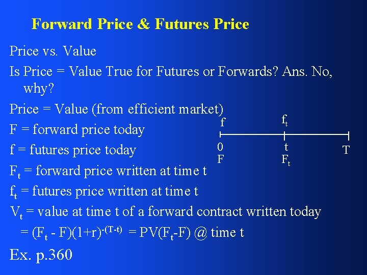 Forward Price & Futures Price vs. Value Is Price = Value True for Futures