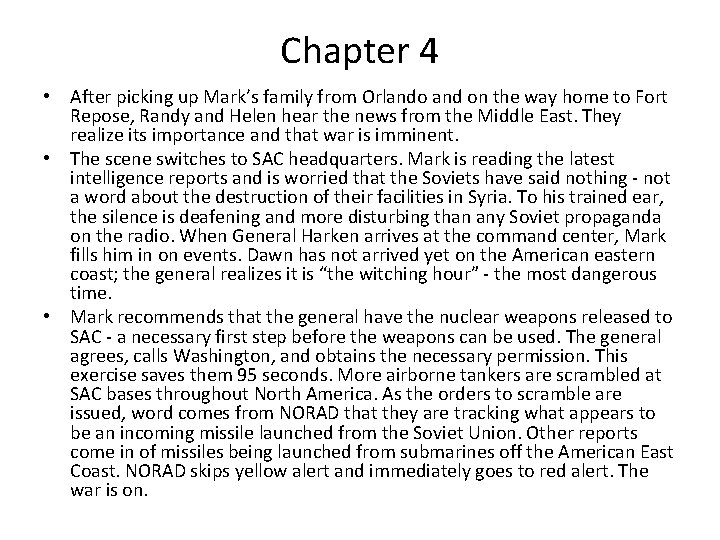 Chapter 4 • After picking up Mark’s family from Orlando and on the way