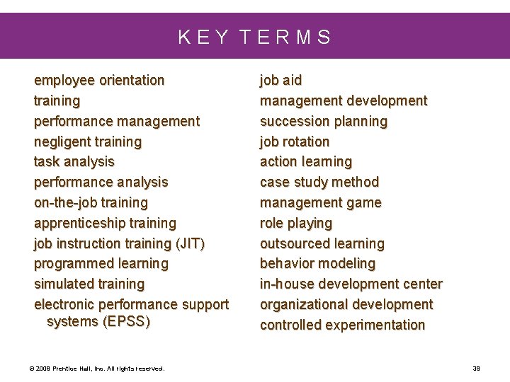 KEY TERMS employee orientation training performance management negligent training task analysis performance analysis on-the-job