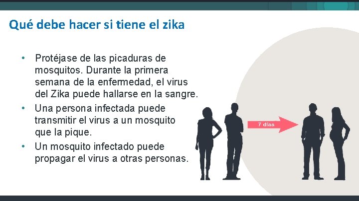 Qué debe hacer si tiene el zika • Protéjase de las picaduras de mosquitos.