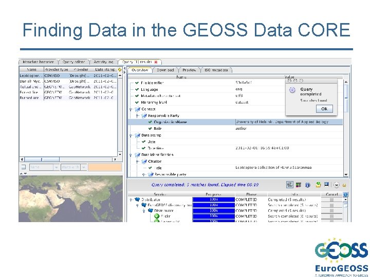 Finding Data in the GEOSS Data CORE 