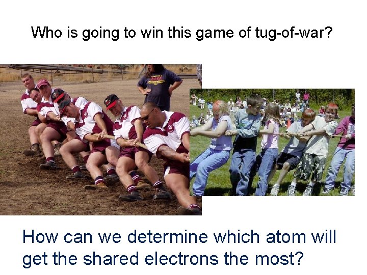Who is going to win this game of tug-of-war? How can we determine which Who is going to win this game of tug-of-war? How can we determine which