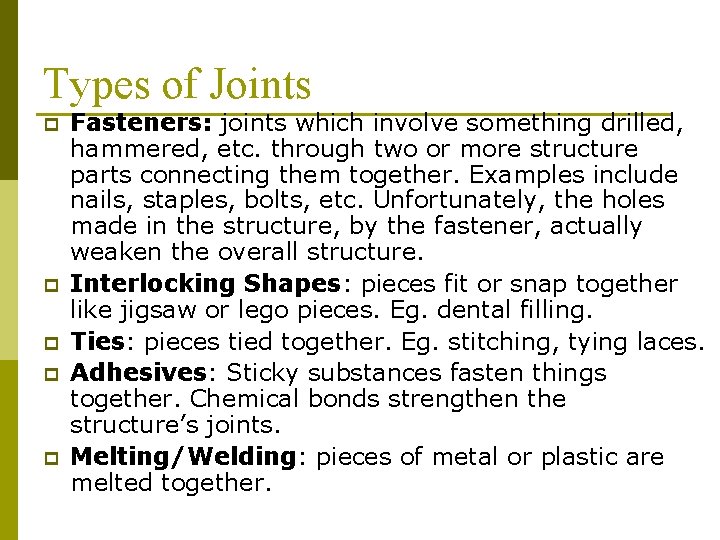 Science 7 Unit D Structures and Forces Topic
