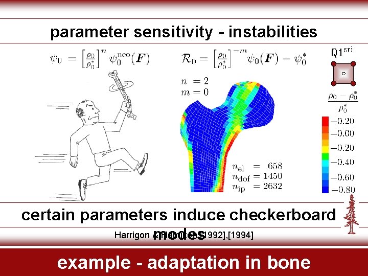 parameter sensitivity - instabilities certain parameters induce checkerboard Harrigon & Hamilton [1992], [1994] modes