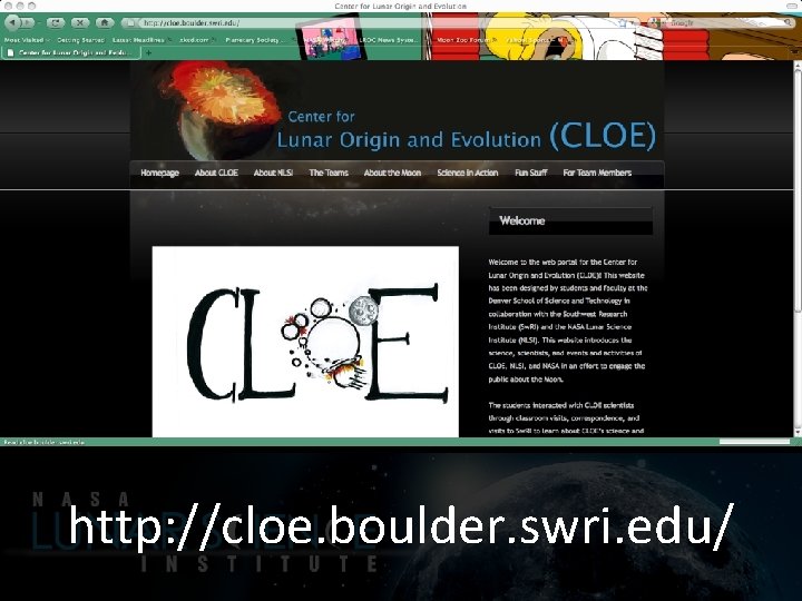 http: //cloe. boulder. swri. edu/ 