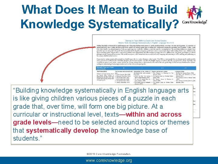 What Does It Mean to Build Knowledge Systematically? “Building knowledge systematically in English language