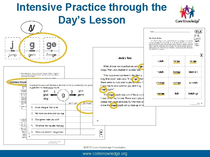 Intensive Practice through the Day’s Lesson © 2013 Core Knowledge Foundation. www. coreknowledge. org