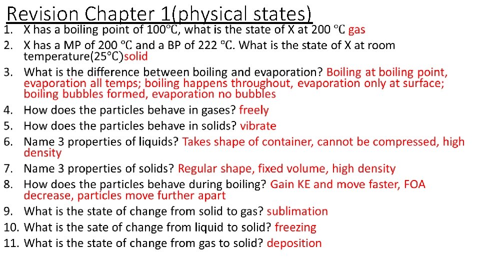 Revision Chapter 1(physical states) • 