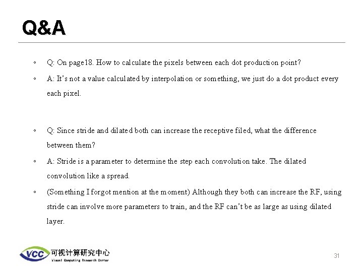 Q&A ◦ Q: On page 18. How to calculate the pixels between each dot