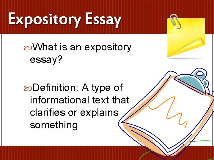 The Essay Format