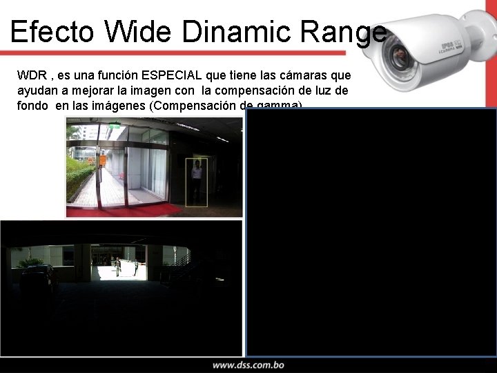 Efecto Wide Dinamic Range WDR , es una función ESPECIAL que tiene las cámaras