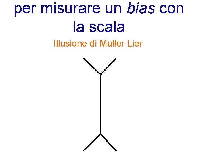 per misurare un bias con la scala Illusione di Muller Lier 