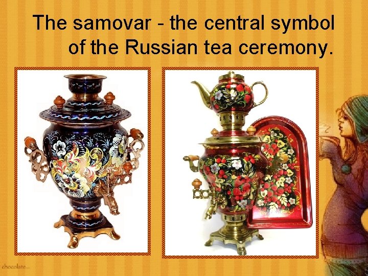 Making russian urns tea Antique old