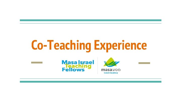 Co-Teaching Experience 