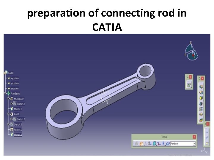 preparation of connecting rod in CATIA 
