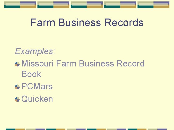 Farm Business Records Examples: Missouri Farm Business Record Book PCMars Quicken 