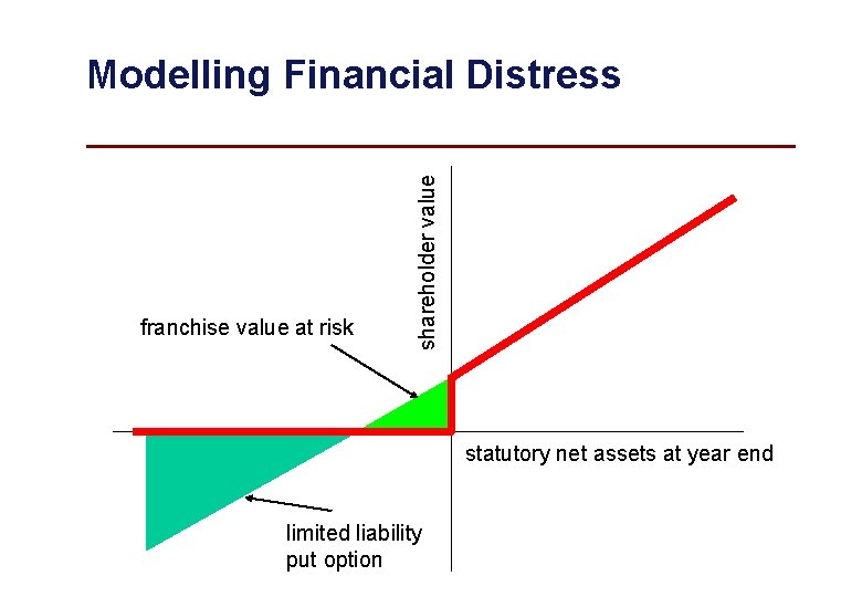franchise value at risk shareholder value Modelling Financial Distress statutory net assets at year