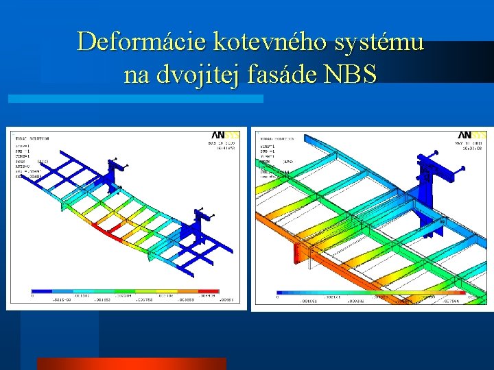 Deformácie kotevného systému na dvojitej fasáde NBS 