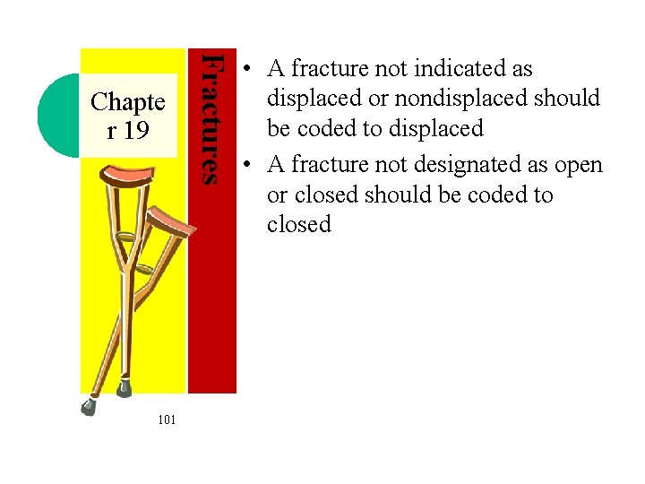 101 Fractures Chapte r 19 • A fracture not indicated as displaced or nondisplaced