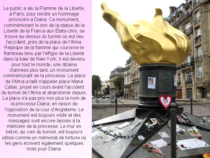 Le public a élu la Flamme de la Liberté, à Paris, pour rendre un Le public a élu la Flamme de la Liberté, à Paris, pour rendre un