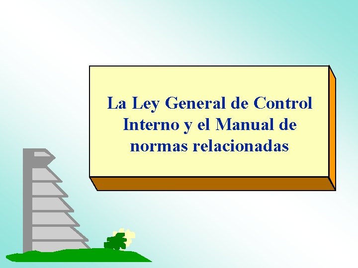 La Ley General de Control Interno y el Manual de normas relacionadas 