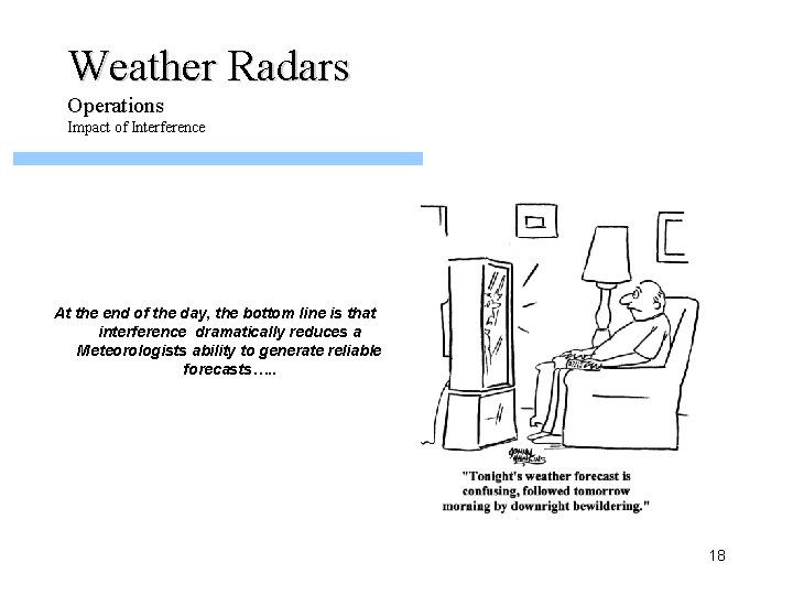 Weather Radars Operations Impact of Interference At the end of the day, the bottom