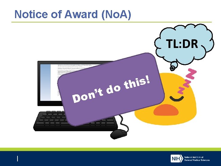 Notice of Award (No. A) TL: DR $ $ ! s i h $