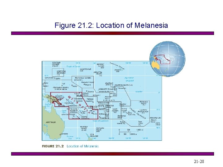 Figure 21. 2: Location of Melanesia 21 -28 