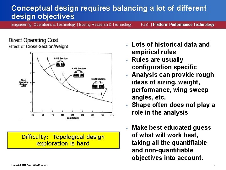 Conceptual design requires balancing a lot of different design objectives Engineering, Operations & Technology Conceptual design requires balancing a lot of different design objectives Engineering, Operations & Technology