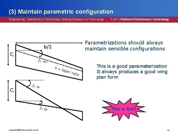 (3) Maintain parametric configuration Engineering, Operations & Technology | Boeing Research & Technology Parametrizations (3) Maintain parametric configuration Engineering, Operations & Technology | Boeing Research & Technology Parametrizations